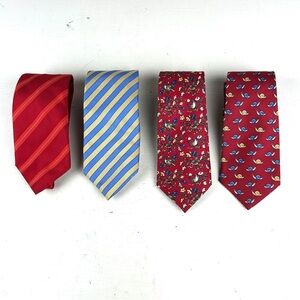 THOMAS PINK MULTICOLOR LOT OF 4 SILK MEN'S Neck Ties Jermyn Street London